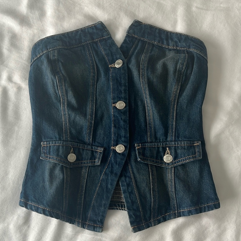NWT Zara denim corset